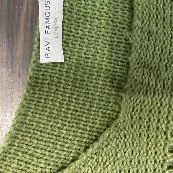 Olive Green Skull Design Sweater - Picture 3 of 4